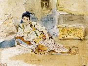 Eugene Delacroix Mounay ben Sultan oil on canvas